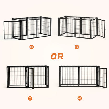 Dog Kennel for Small Medium Dogs w/Top, 47.2"L x 22"W x 24"H.