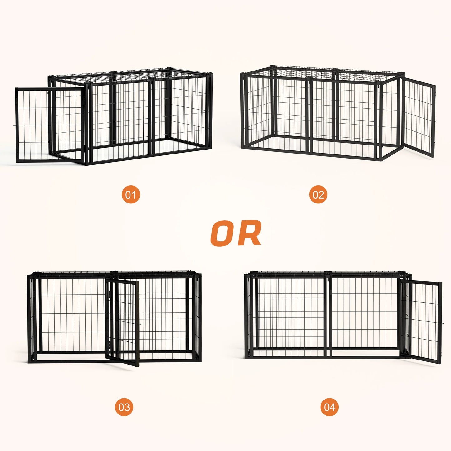 Dog Kennel for Small/Medium Dogs w/Top