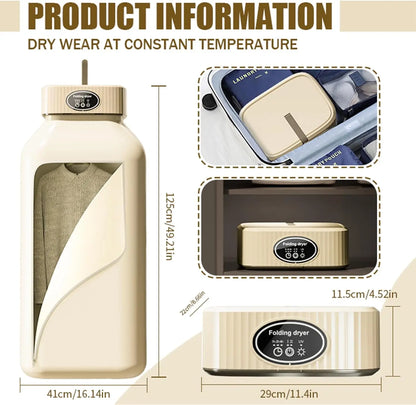 Compact Portable Clothes Dryer w/Adjustable Timer