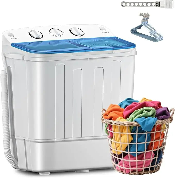 Compact Mini Washing Machine with Drying Rack