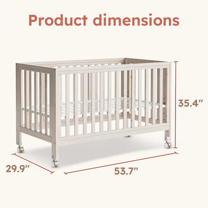 11-in-1 Convertible Crib, with 4 Mattress Heights,