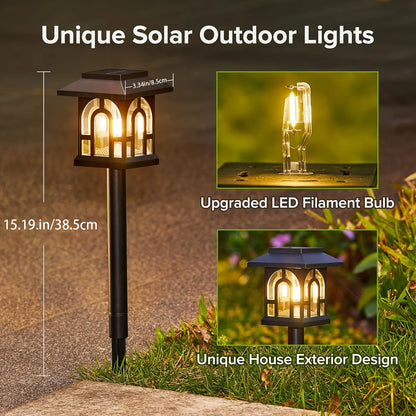 6/10 Pack Solar Landscape Lights for Yard, Lawn, Patio, Walkway