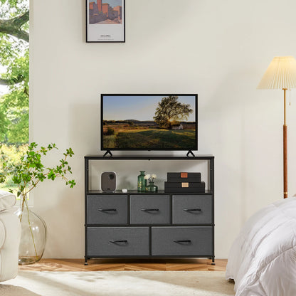 Multilayer Shoe Rack Dresser With 5 Drawers