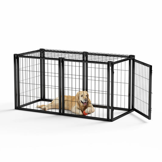 Dog Kennel for Small Medium Dogs w/Top, 47.2"L x 22"W x 24"H.
