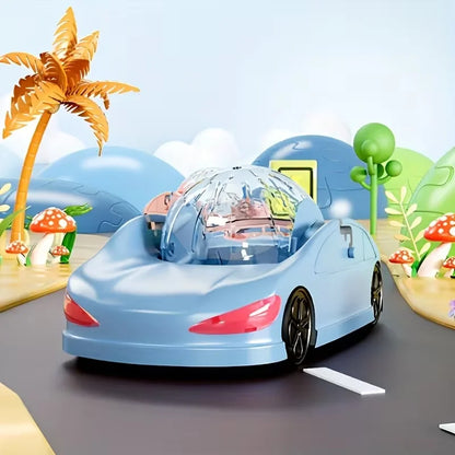 Pet sports car toy with rolling balls