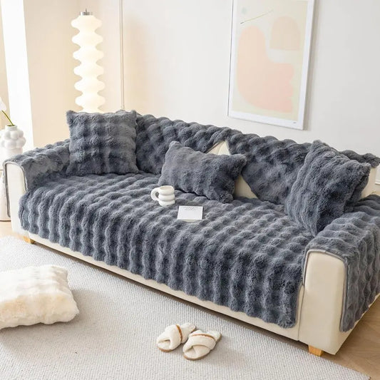 NonSlip Plush Couch Covers Washable, Furniture Protector