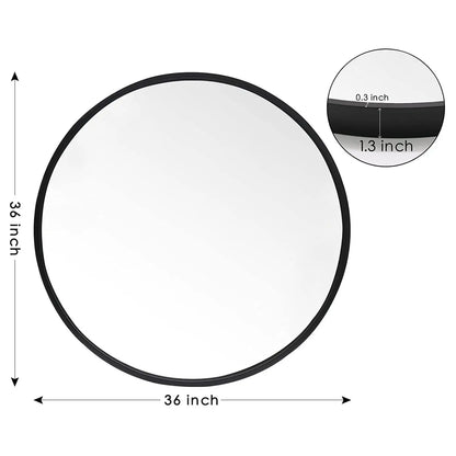 36 inch Circular Metal Wall Mirror