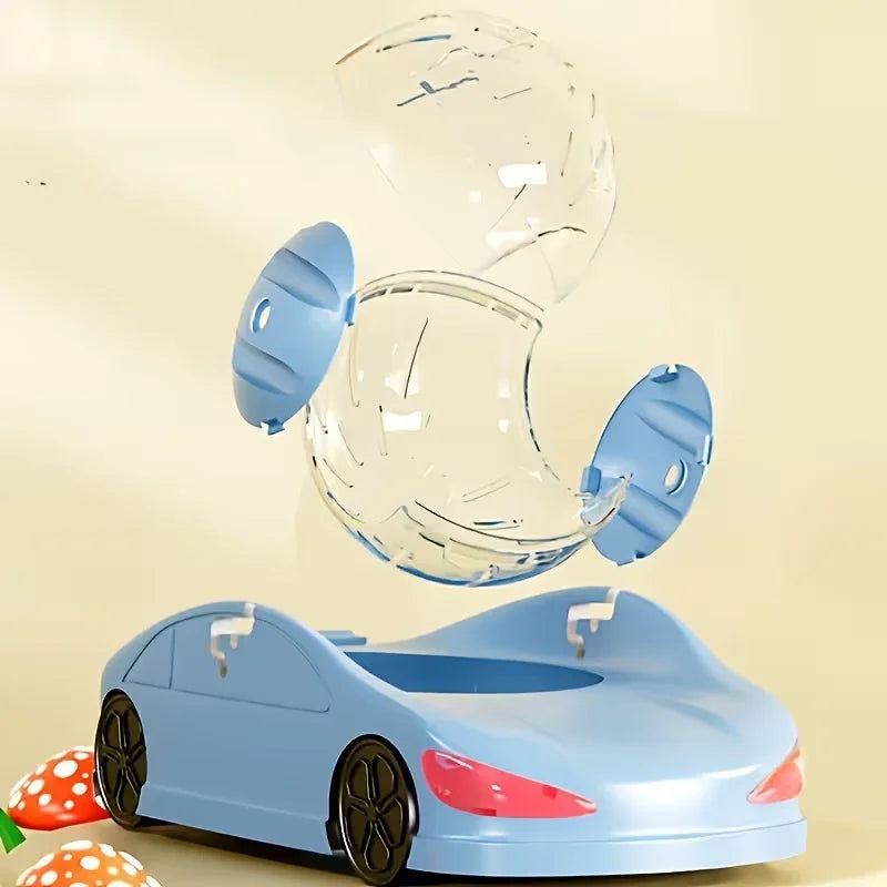 Pet sports car toy with rolling balls