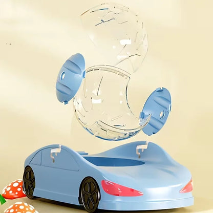 Pet sports car toy with rolling balls