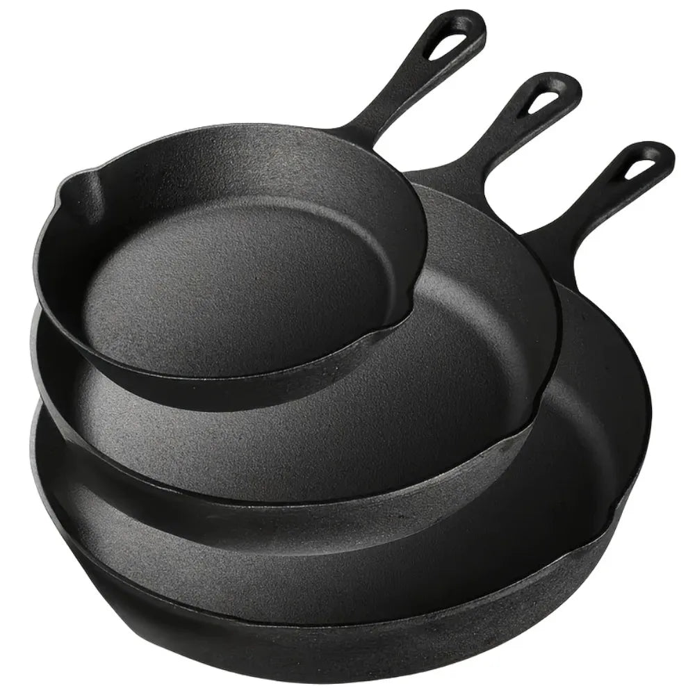 Cast Iron Skillet Set (3PCS - 6/8/10 Inch)