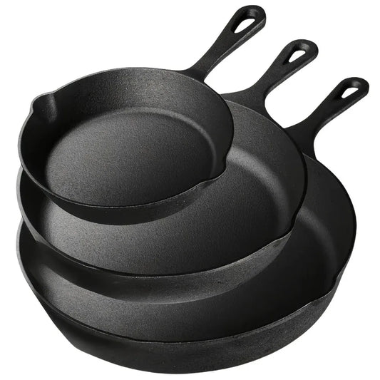 Cast Iron Skillet Set (3PCS - 6/8/10 Inch)