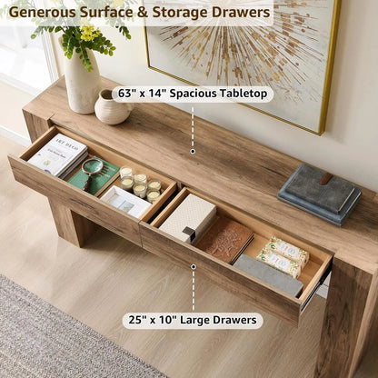 Modern Entryway Console Table with Drawers