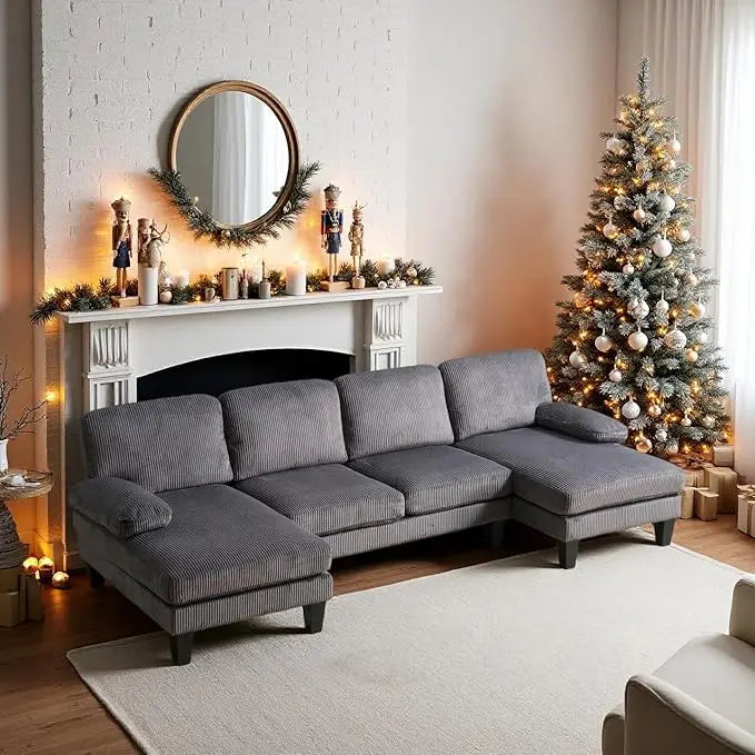 Sectional U-Shaped Sofa with Double Chaise