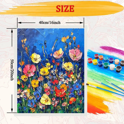Flower Bed Art Paint By Numbers Craft Kit
