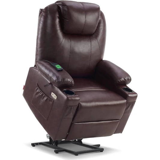Dual Motor Power Lift Recliner With Extended Footrest,