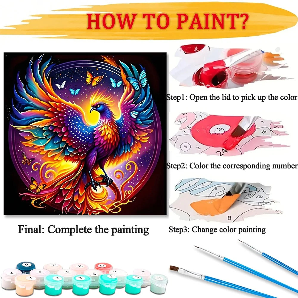 Phoenix Paint By Numbers Craft Kit