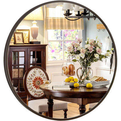 36 inch Circular Metal Wall Mirror
