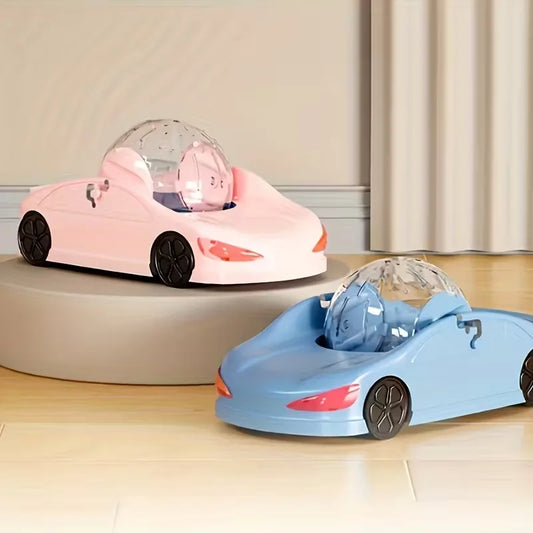 Pet sports car toy with rolling balls