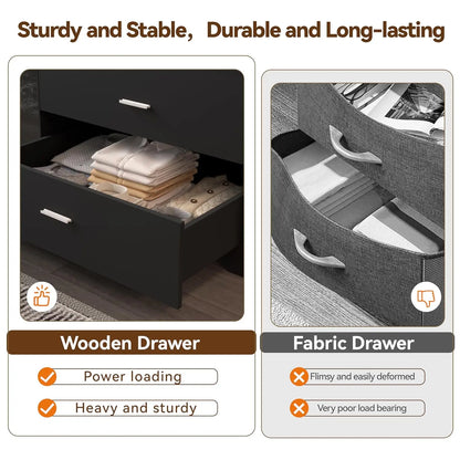 Wooden Dresser with Power Outlets